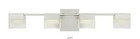 Home Decorators Collection Vicino 100w Matte Nickel Integrated Led Bath Light