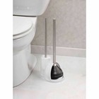 Toilet Brush Plunger Set Bathroom Cleaning Compact Stainless Steel Storage