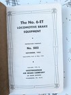 1932 Westinghouse Air Brake Co No 6-et Locomotive Brake Equipment
