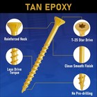 Deck Screws  8 X 2  350 Pcs  Wood Screws 2 Inch  Epoxy Coated  Rust Resistant Ex