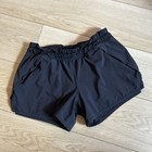 Ivivva By Lululemon Girls Black Athletic Running Shorts Size 14 Ig7433s