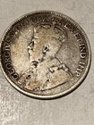 1914 Canada Twenty Five Cents Quarter George V  925 Silver Free Shipping
