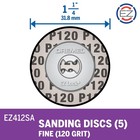 Dremel Ez Lock 120 Grit Sanding Discs For Rotary Tools  5-pieces  ez412sa 