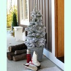 King Of Christmas 3ft Pre-lit Snow Flocked Artificial Christmas Tree  King Flock