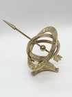 Vintage Brass Armillary Sphere Globe Sundial Arrow   Roman Numerals