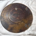 Vintage Copper Etched Painted Middle Eastern Plate Ancient Scenes