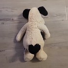 Jellycat London Medium Bashful Puppy Dog Black   White 12   Lay Flat Plush