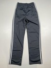 Adidas Track Pants Youth Large 14 16 Gray 3-stripes Athletic Elastic Waist