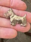 As Is Lot Of 3 Vintage Dog Brooches Pins Poodle Scottie Dog Terrier Lucite Metal