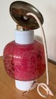 Vintage Mcm Virden Pendant Lamp Pink White Glass Mid Century Modern 60s Lighting