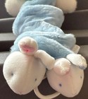 Carter   s Prestige Bunny Rabbit Plush Baby Musical Crib Pull Toy Pink Blue Pastel