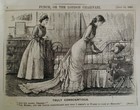 1880 Antique Illustration Print Original Rare Vhtf Punch Mag Cute Girl Medicine 