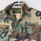 Us Army Military Jacket Cold Weather Woodland Camo Field Coat With Liner Size M