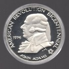 1974 Bicentennial Commemorative Medal John Adams Silver Proof With Display Case