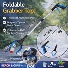 Foldable 83cm Trash Picker Tool With Magnetic Tip For Home And Garden