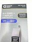 Power Strip Surge Protector 8 Ft  Cord 7 Outlet With Usb Commercial Electric