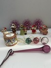 Vintage Mixed Christmas Ornaments Lot     Resin Figures  Glass Snowmen  Drum  