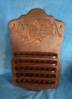 Wooden Wall Rack Thimble Display Water Mill Design Holds 35