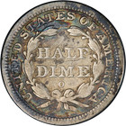 1842-o Seated Liberty Half Dime Nice F Nice Eye Appeal