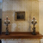 Antique Brass Bronze Cherub Candelabra Pair Of Lamps With Crystals Huge heavy  
