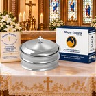 Communion Tray For Church With Lid  Stainless Steel - Set Of 2 Trays
