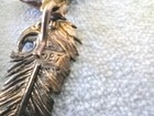 Vintage B j  Navajo Coral Turquoise Sterling Silver 925 Dangle Feather Earrings