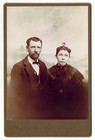 Antique Garden City  Kansas Charming Couple Cabinet Card Photo   Hl Wolf Studio