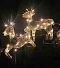 Vintage Mesh Silhouette Light Up Reindeer   Sleigh Lawn Decor 16 