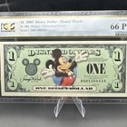 2003  1 Disney Dollar Mickey Mouse Graded 66 Ppq By Pcgs Disneyland