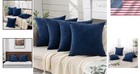 Luxury Chenille Throw Pillow Covers 18 x18      Set Of 4 For Living Room Elegance