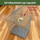 Self-falling Rotation Animal Trap Cage Upgraded Touch Pedal Auto Drop 40  40  30cm
