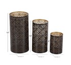 Deco 79 Metal Geometric Indoor Outdoor Candle Lantern Decorative Lantern Candle