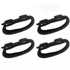 4 Pack Belt Keepers Black Tactical Dual Snap Closure Law Enforcement Duty Belt