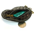 Chala Smiling Little Girl Key Chain Coin Purse Leather Bag Fob Charm