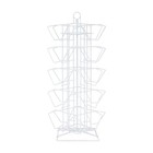 Sswbasics 20-pocket Rotating Countertop Postcard Rack - 25   h X 12   d - White