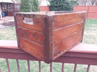 Vintage 1950 Bowman 11-50 Wooden Dairy Milk Crate Chicago Galvanized Metal Edges