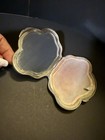 Vintage Art Deco Etched Silver Tone Vanity Compact - 131