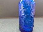 Antique Medicine   Soda Bottle Lot  4  Cobalt Blue Emerson Drug Coca-cola Muster