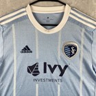 Sporting Kc Kansas City Jersey Mens Large Blue Mls Soccer Adidas 2016 Home Kit