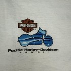Vintage Harley-davidson Shirt Mens Large White Pacific Hawaii Turtle Graphic