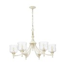 Golden Lighting Keating 6 Light Antique Ivory Chandelier
