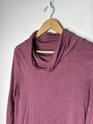 Talbots Womens Size M Shirt Long Sleeve Blouse Top Cowl Neck Tunic Red Capsule