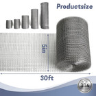 5  X 30 Ft 304 Stainless Steel Mesh  Wire Mesh For Rodent  Hole Fill Fabric Gap