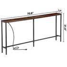 Console Table With Power Outlets And Usb Ports Narrow Sofa Table For Living Room