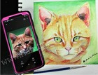 Custom Mixed Media Pet Portraits From Your Photo 7 x7  Commission Gift Dog cat