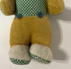 Vintage Gund J Swedlin Plush Bunny With Gingham Ears blue Eyes Made In Japan