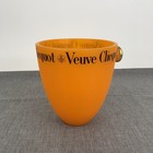 Veuve Clicquot French Champagne Ice Bucket Gold Tone Knob Orange