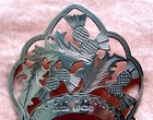 Sterling Silver Hair Comb Scottish Thistles Design  Edwardian 1905  aag 