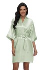 Womens Satin Robes Silk Robes Short Bridal Party Kimono Robes Bridesmaid Robe   