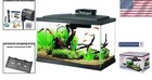 Complete 10 Gallon Glass Fish Tank Starter Kit With Led Lighting   Accessories-